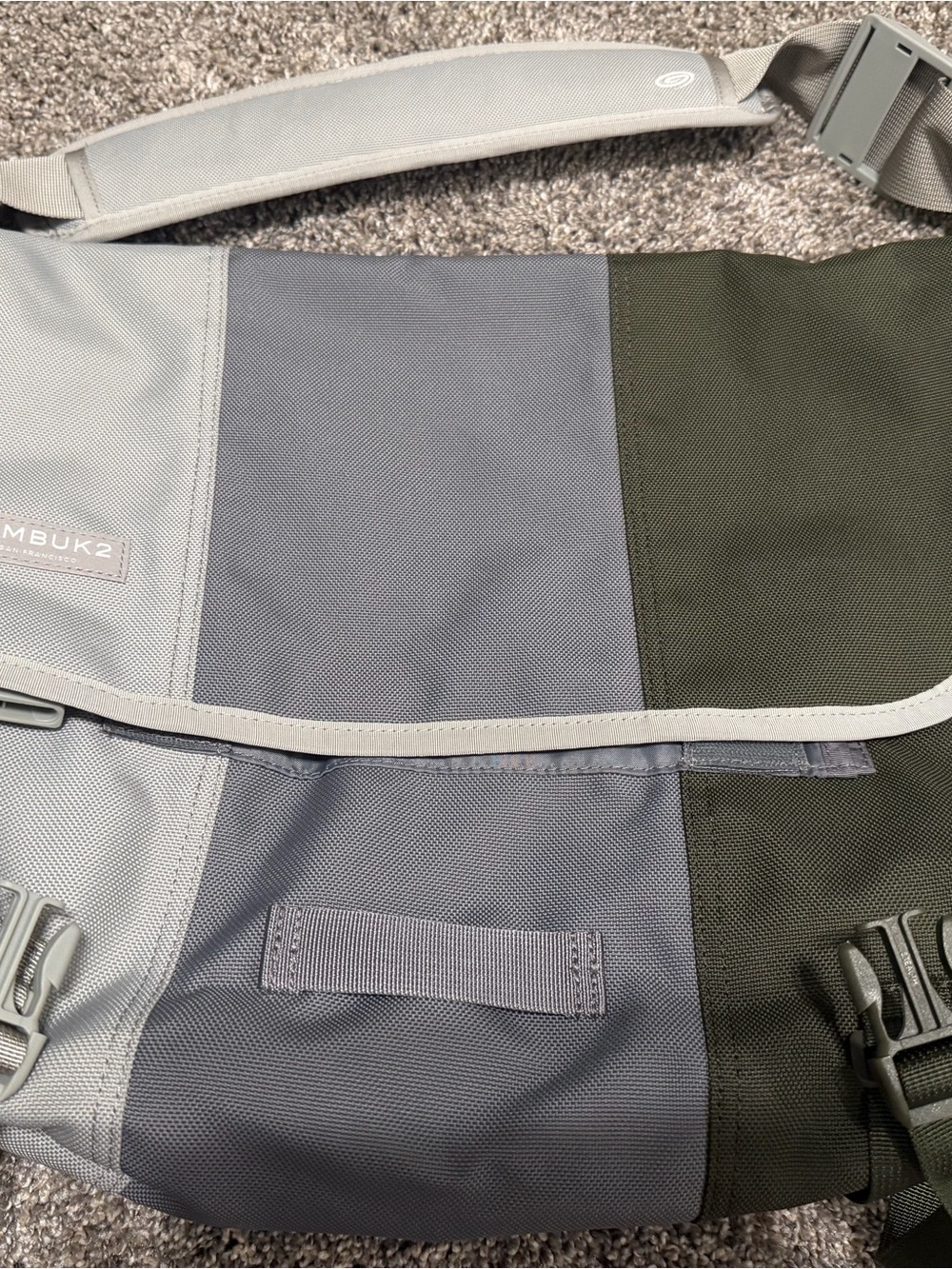 Timbuk2 Gray & Olive Messenger Bag